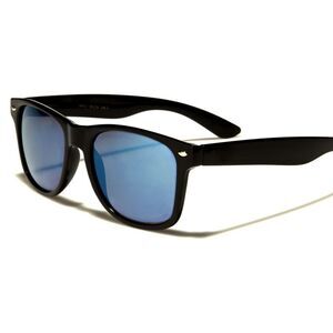 Classic Retro 80s 90s Indie Style Summer Fashion Blue Mirrored Lens Sunglasses